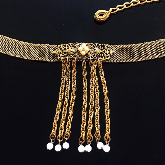 ✨Vintage Choker Necklace with Engrave and Beads - Picture 1 of 4